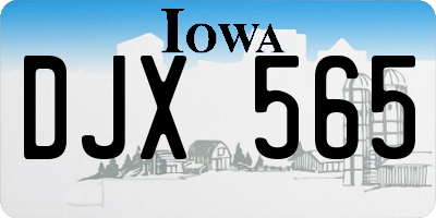 IA license plate DJX565