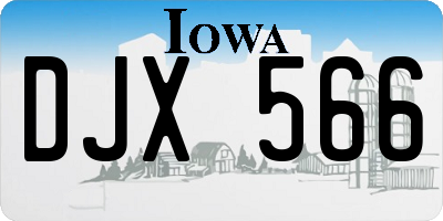 IA license plate DJX566