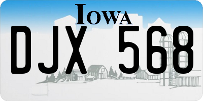 IA license plate DJX568