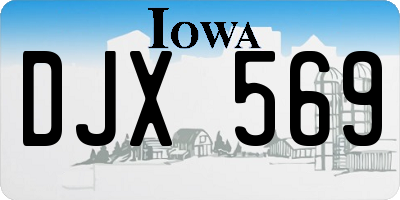 IA license plate DJX569