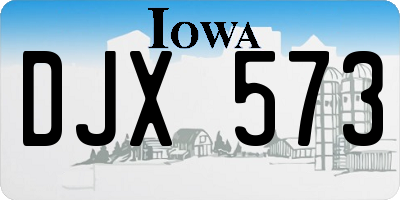 IA license plate DJX573