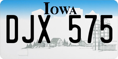 IA license plate DJX575