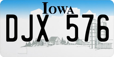 IA license plate DJX576