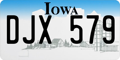 IA license plate DJX579
