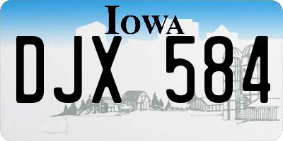 IA license plate DJX584