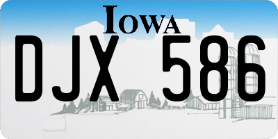 IA license plate DJX586