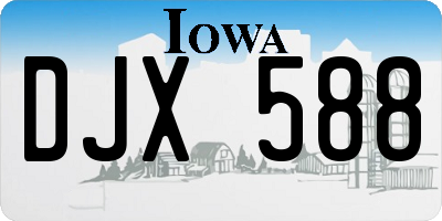 IA license plate DJX588