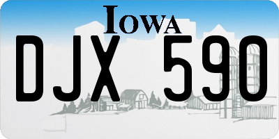 IA license plate DJX590