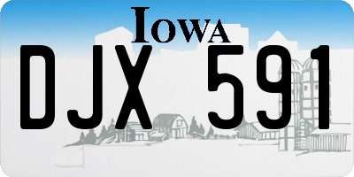 IA license plate DJX591