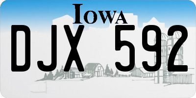 IA license plate DJX592