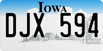 IA license plate DJX594