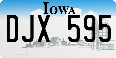 IA license plate DJX595