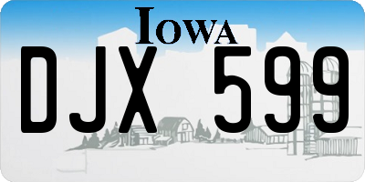 IA license plate DJX599