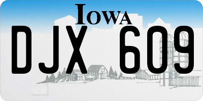 IA license plate DJX609