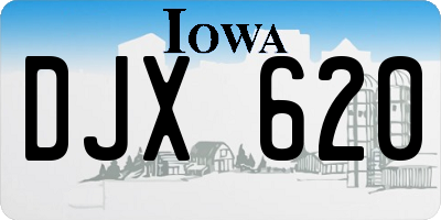 IA license plate DJX620