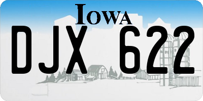 IA license plate DJX622