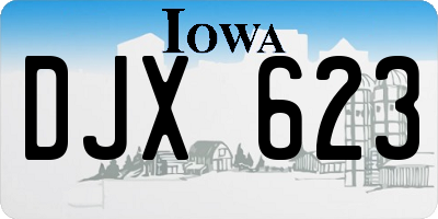 IA license plate DJX623