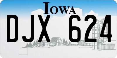 IA license plate DJX624