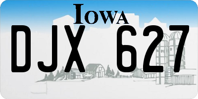IA license plate DJX627