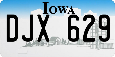 IA license plate DJX629