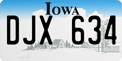 IA license plate DJX634