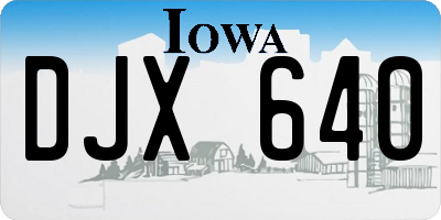 IA license plate DJX640