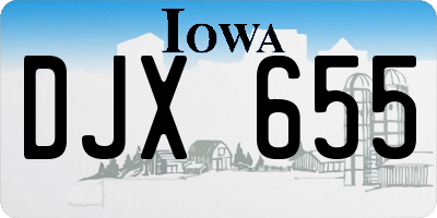 IA license plate DJX655
