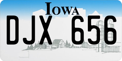 IA license plate DJX656