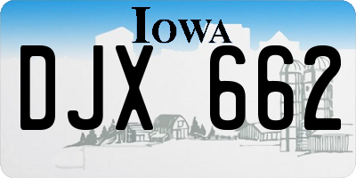 IA license plate DJX662