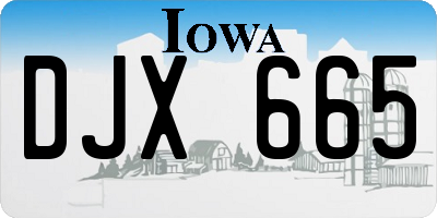 IA license plate DJX665