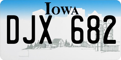 IA license plate DJX682