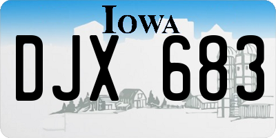 IA license plate DJX683