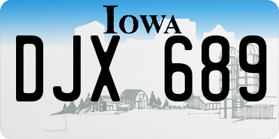 IA license plate DJX689