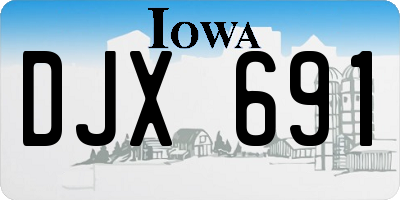 IA license plate DJX691