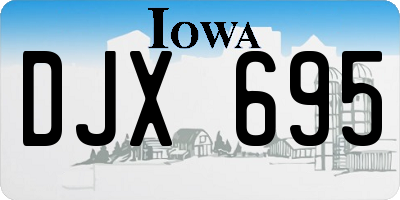 IA license plate DJX695