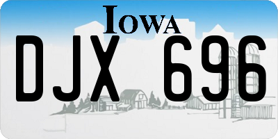 IA license plate DJX696