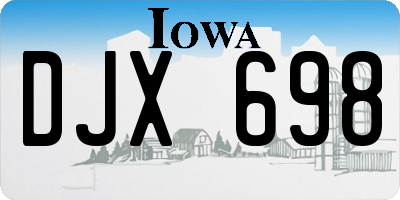 IA license plate DJX698