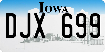 IA license plate DJX699