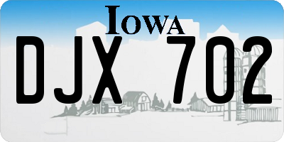 IA license plate DJX702