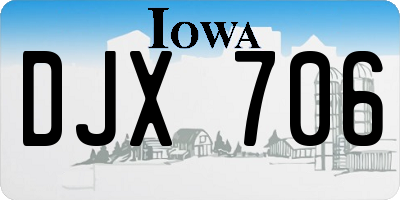 IA license plate DJX706