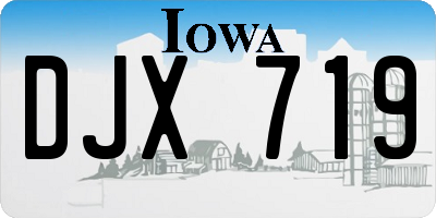 IA license plate DJX719