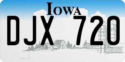 IA license plate DJX720
