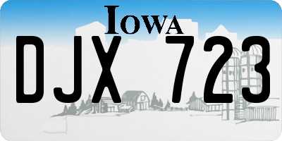 IA license plate DJX723