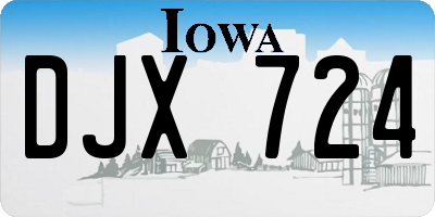 IA license plate DJX724