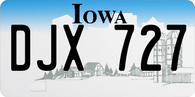 IA license plate DJX727