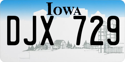 IA license plate DJX729