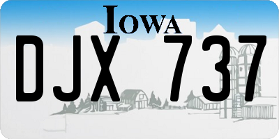 IA license plate DJX737