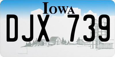 IA license plate DJX739