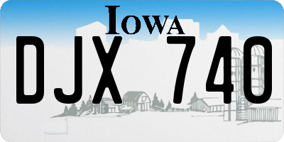 IA license plate DJX740