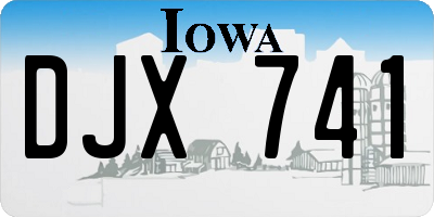 IA license plate DJX741